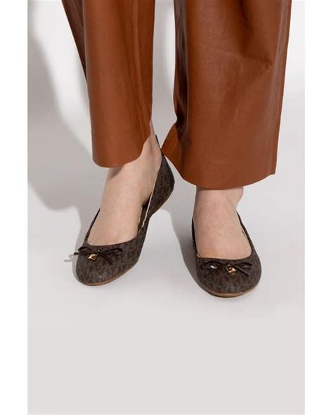 michael kors brown ballet flats|Michael Kors juliette ballet flats.